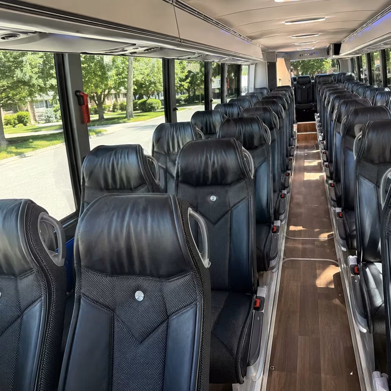 johns creek charter bus rental inside