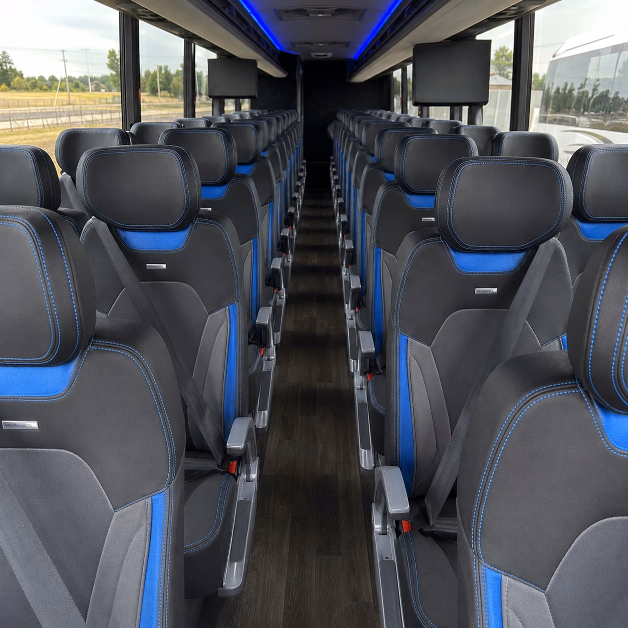 johns creek charter bus rental interior
