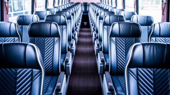 johns creek 56 passenger charter bus inside